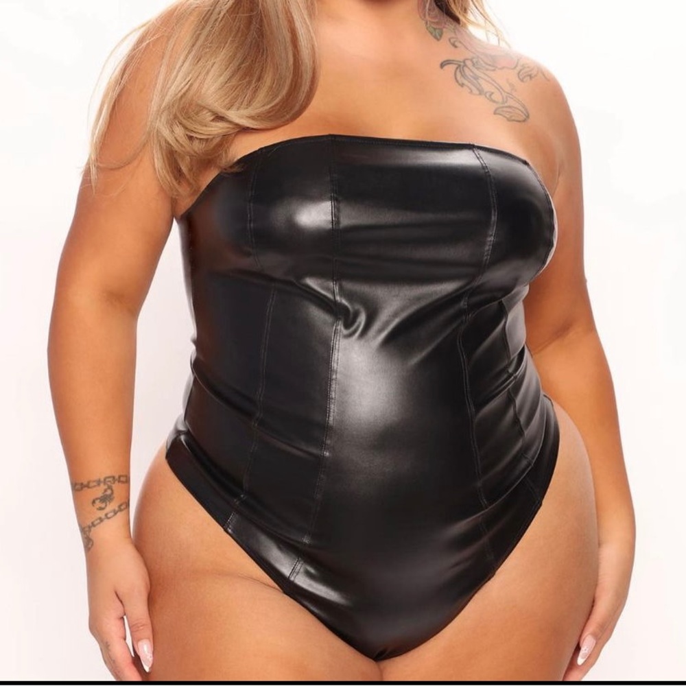 PU Leather Bodysuit (PLUS)
